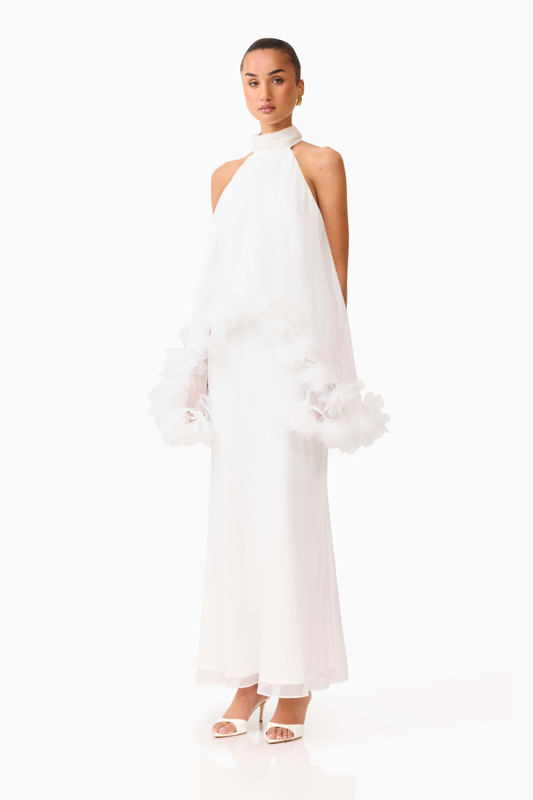 Elliatt Poppy Layered Gown in White