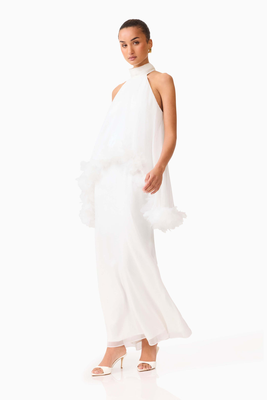 Elliatt Poppy Layered Gown in White