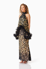 Elliatt Tulsia Cape Maxi Dress in Black