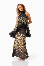 Elliatt Tulsia Cape Maxi Dress in Black