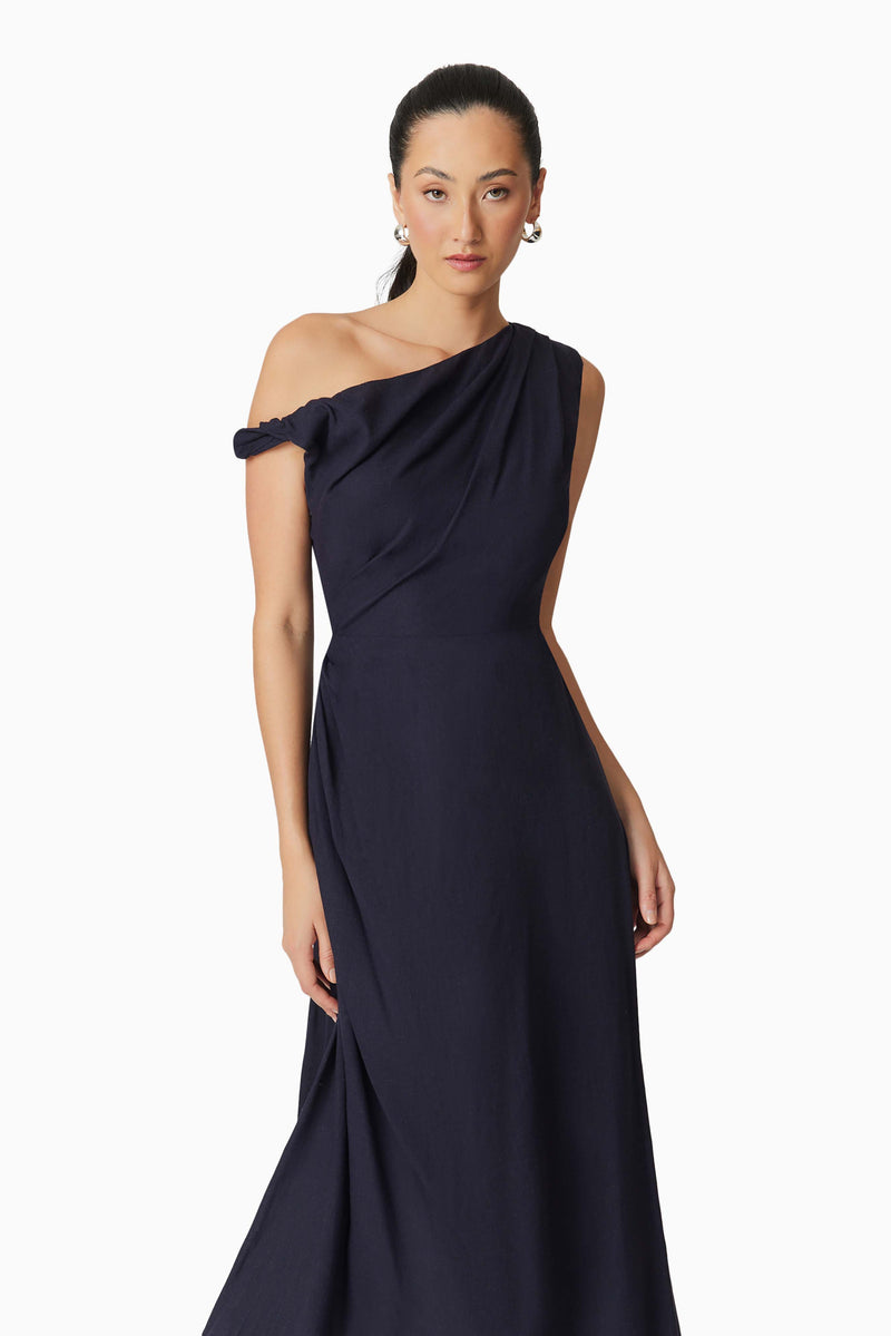 Elliatt Kara Midi Dress in Navy