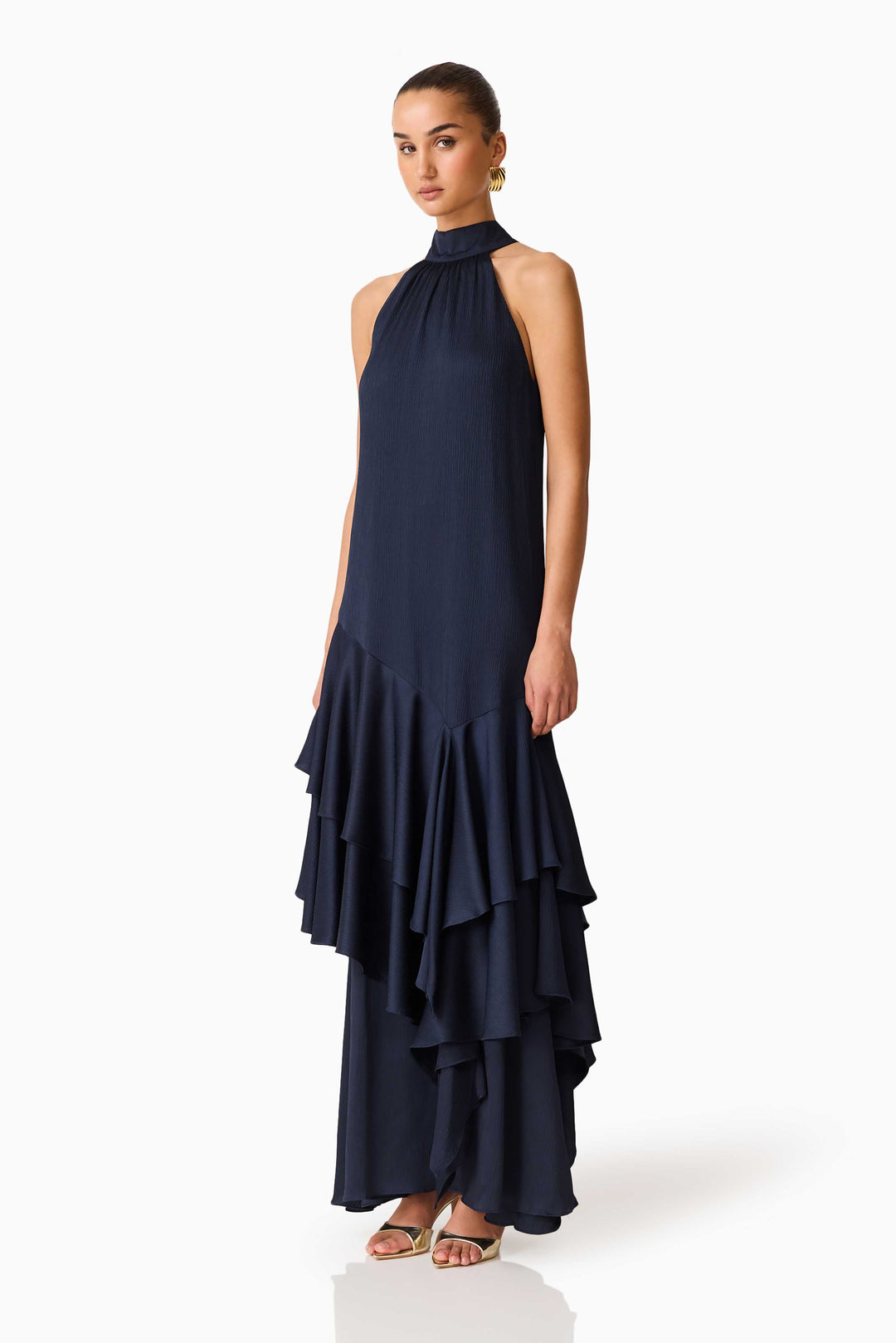 Elliatt Varella Halter Gown in Navy