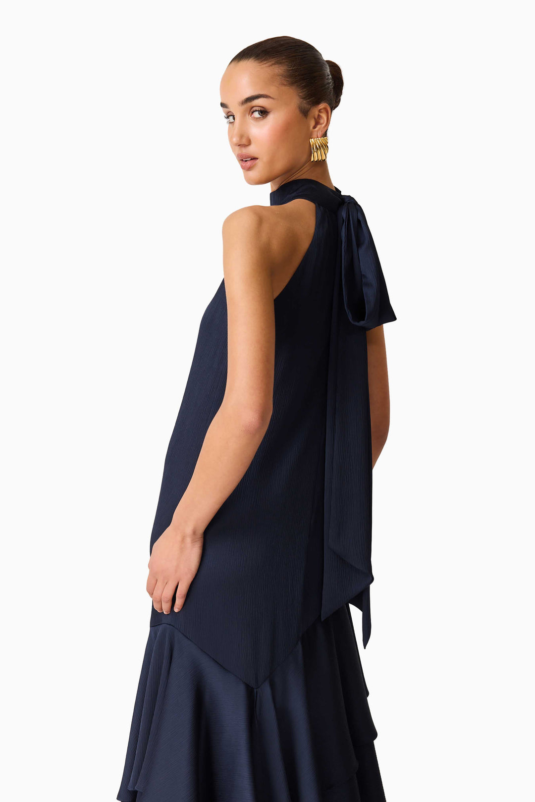 Elliatt Varella Halter Gown in Navy