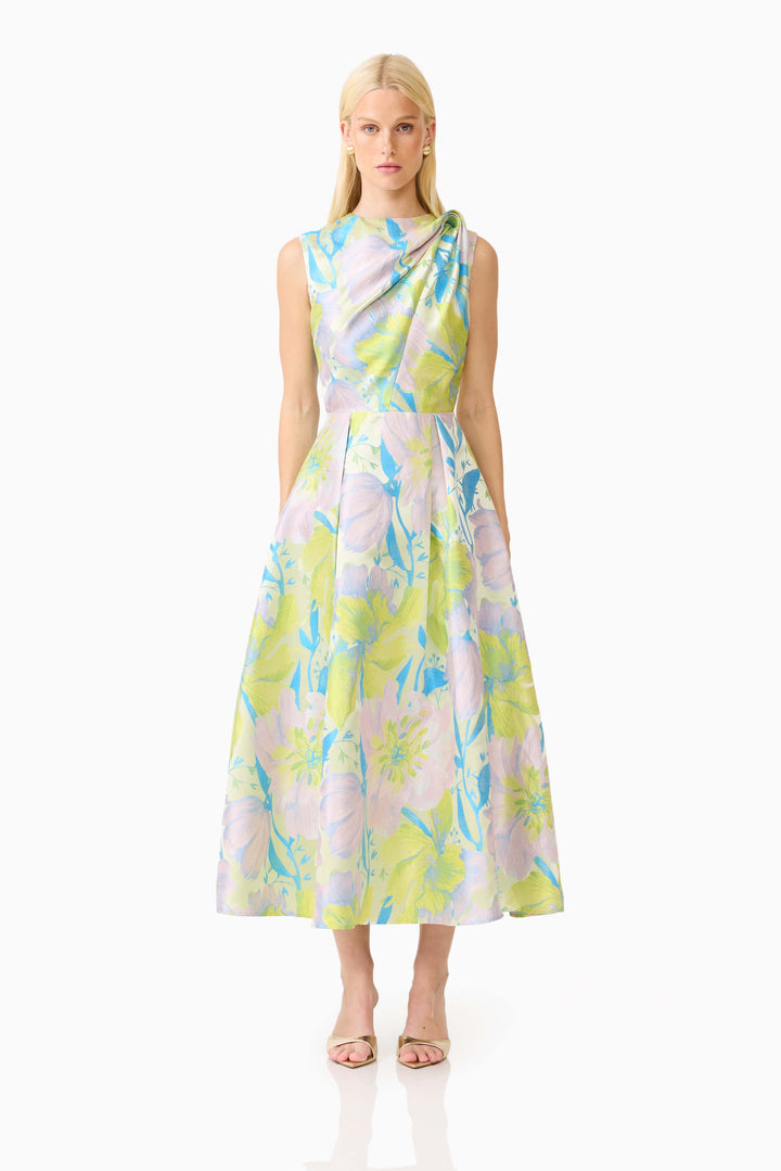 Elliatt Rhea A Line Midi Dress in Floral Multi