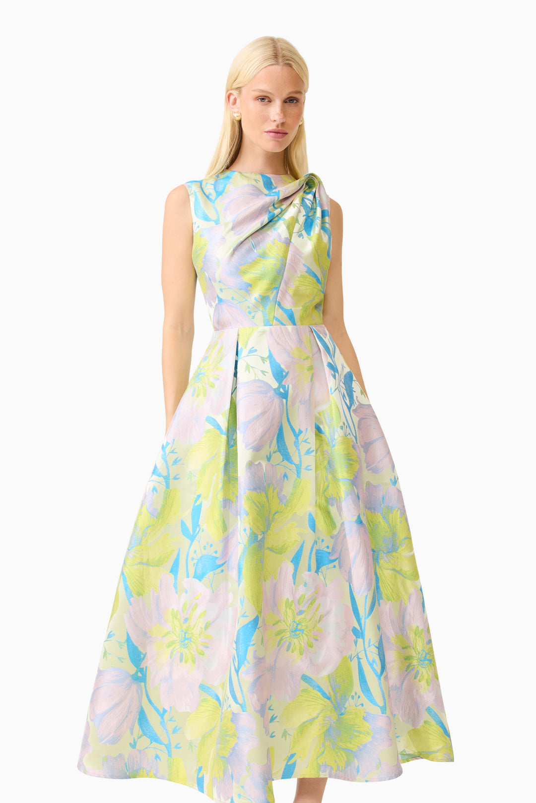 Elliatt Rhea A Line Midi Dress in Floral Multi