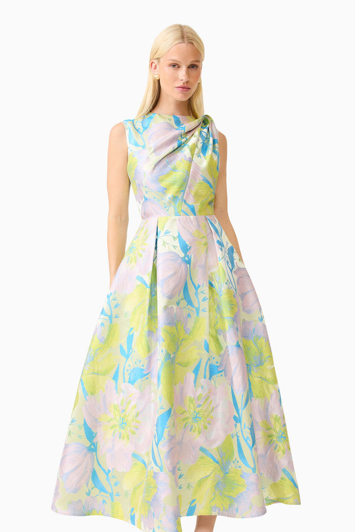 Elliatt Rhea A Line Midi Dress in Floral Multi
