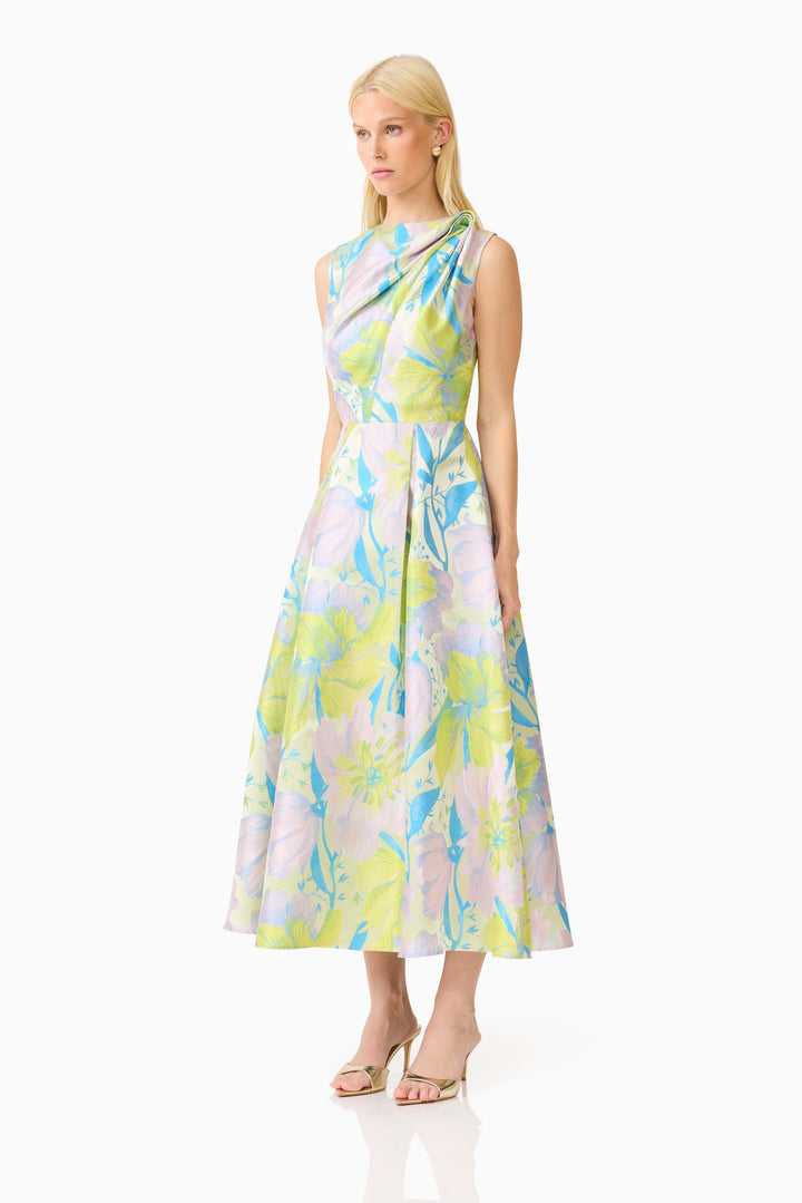 Elliatt Rhea A Line Midi Dress in Floral Multi