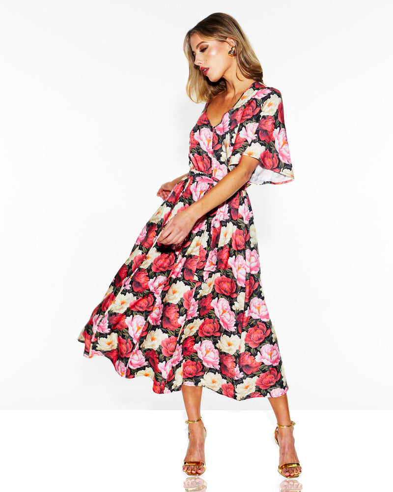 Fate Lyrical MIdi Dress in Oscar Floral