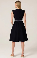 Sacha Drake Fit and Flare Dress in Navy