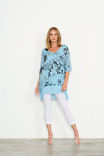 Holmes and Fallon Double Layered Tunic in Blue
