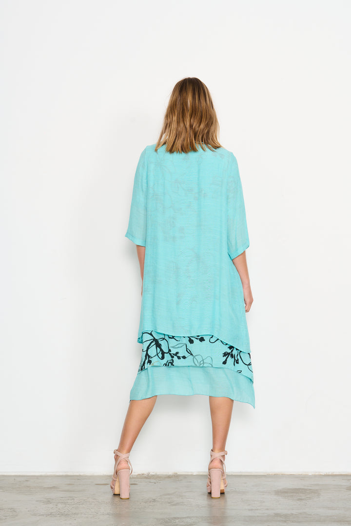 Holmes and Fallon Floaty Jacket in Teal