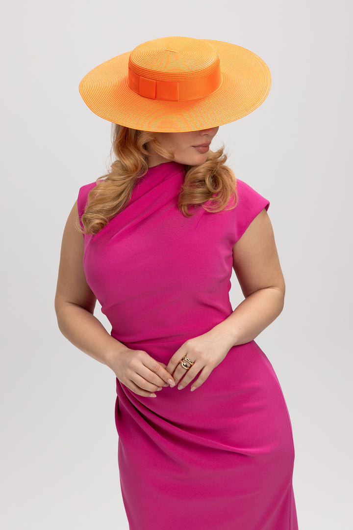 Morgan & Taylor Macy Racewear Boater in Orange