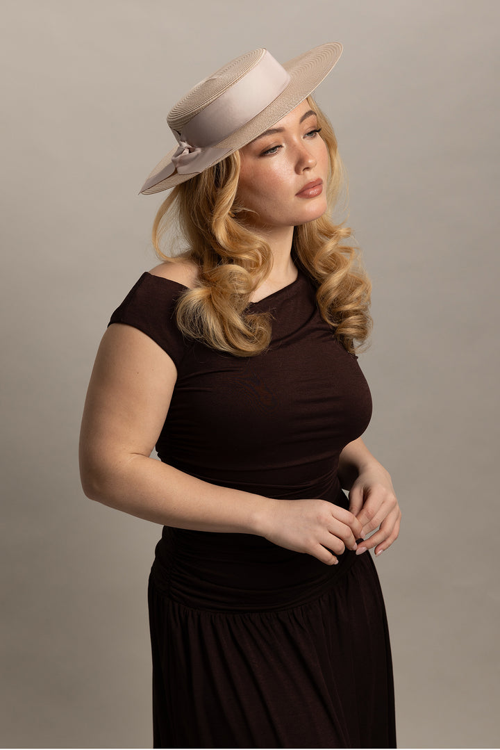 Morgan & Taylor Clarke Boater in Nude