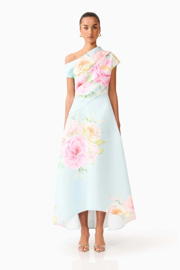 Elliatt Harper Asymmetrical Gown in Baby Blue