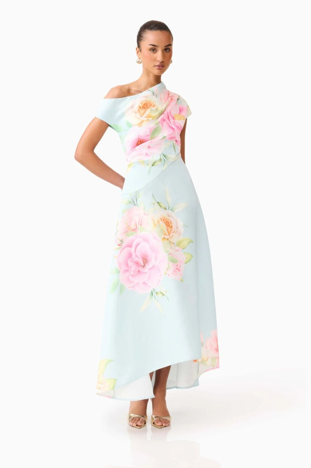 Elliatt Harper Asymmetrical Gown in Baby Blue