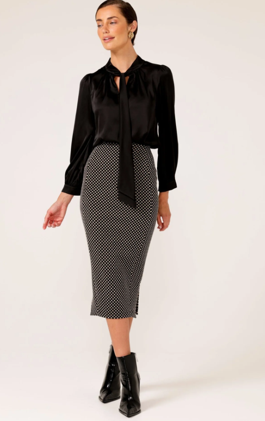 Sacha Drake Hatchie Blouse in Black