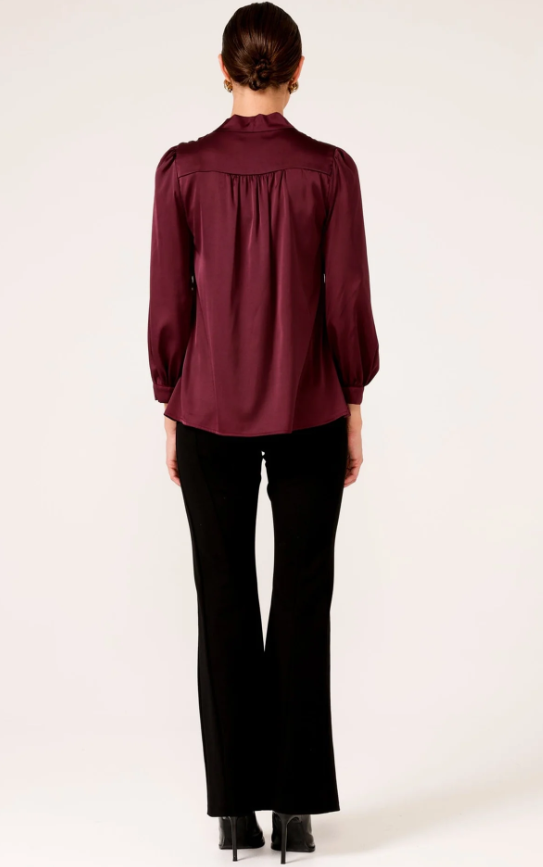 Sacha Drake Hatchie Blouse in Black Cherry