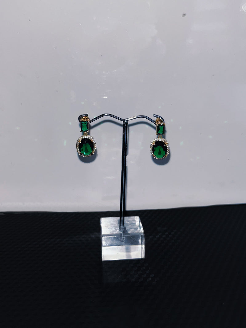 De Cavalier Green Earrings 354a