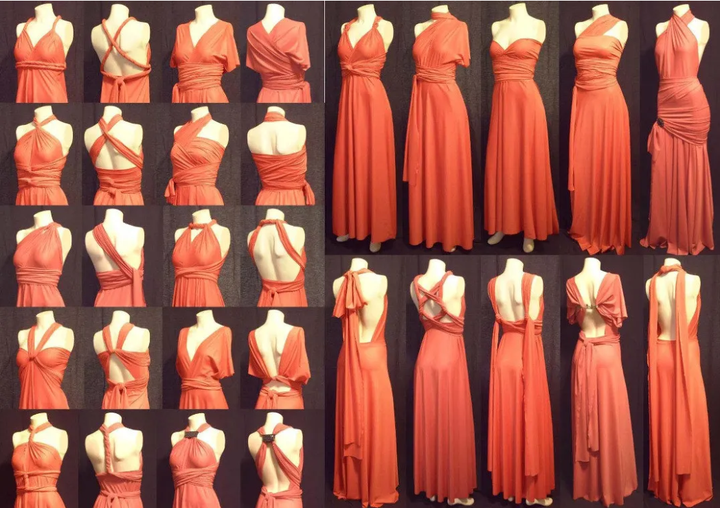 Orange infinity outlet dress