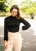 Silver Wishes Bella Knit Top in Black