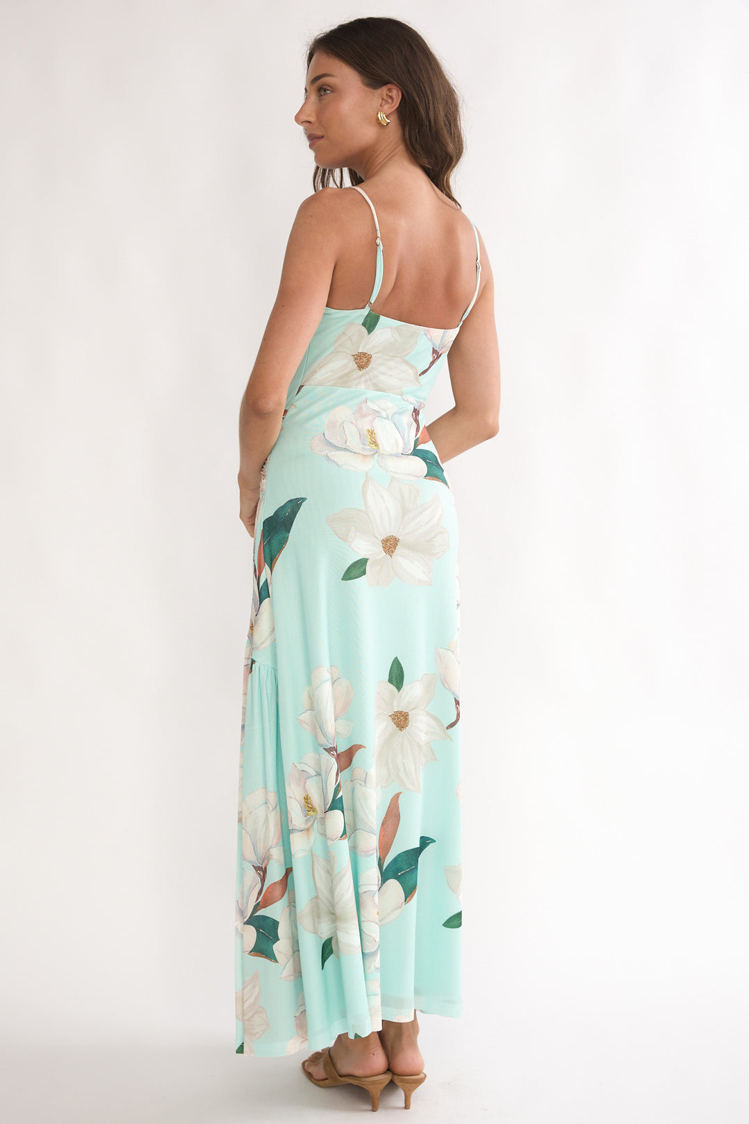 Saints & Secrets Floral Ruched Waist Dress