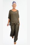 La Strada Silk Kaftan Top with Sparkle Circles