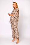 La Strada Silk Kaftan Top with Sparkle Circles