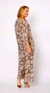 La Strada Silk Kaftan Top with Sparkle Circles