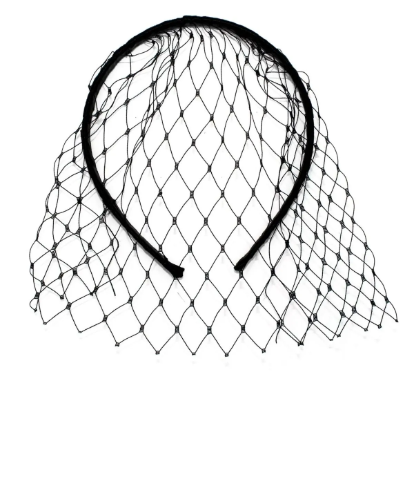 Morgan & Taylor Lucia Veil Headband in Black