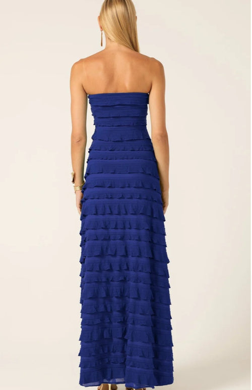 Sacha Drake Maddison Long Formal Dress in Sapphire