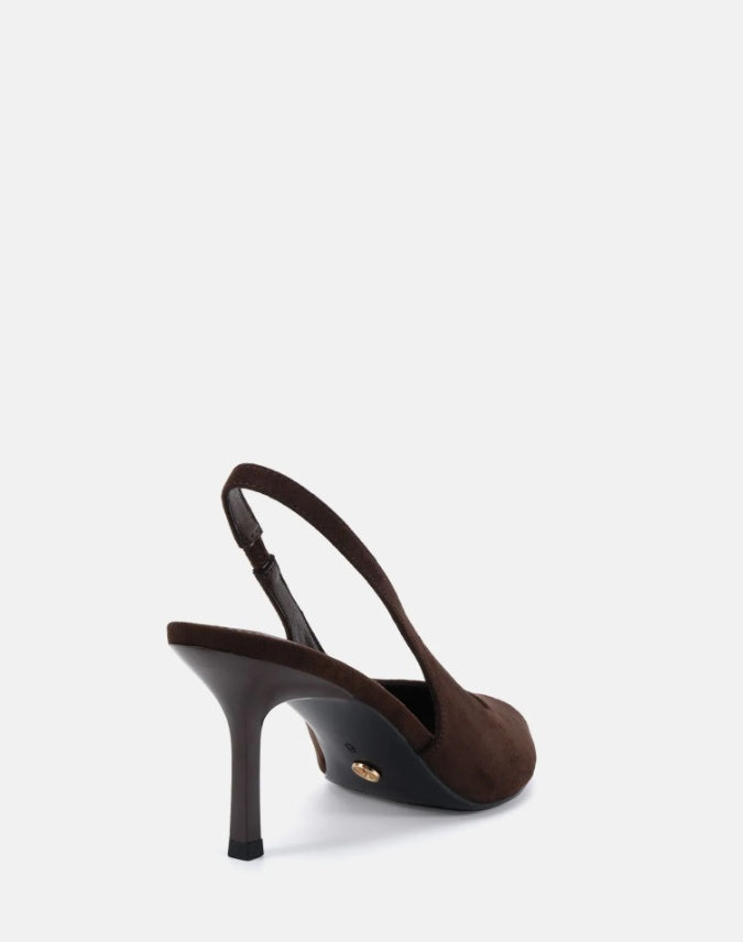 Novo Marcella Espresso Suede Heels