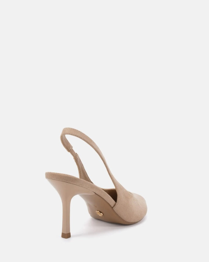 Novo Marcella Neutral Suede Heels