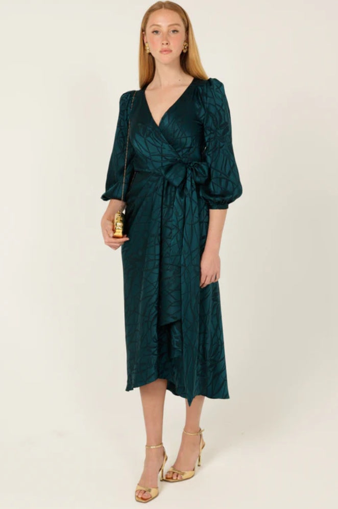 Sacha Drake Michealla Wrap Dress in Teal
