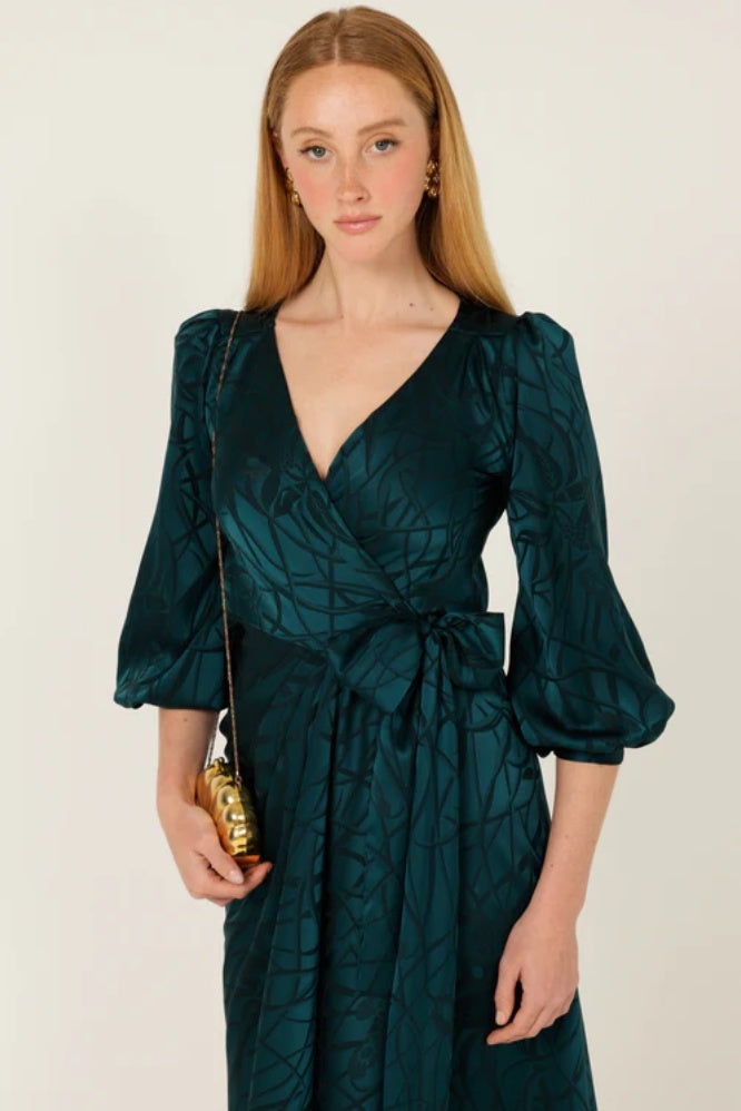 Sacha Drake Michealla Wrap Dress in Teal