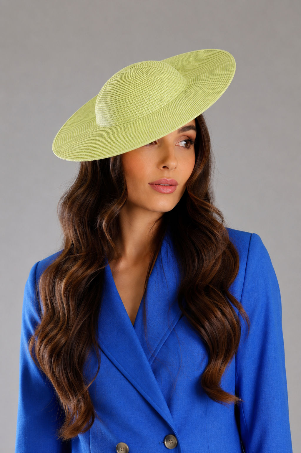 Morgan & Taylor Mini Mona Racewear Plate Hat in Lime