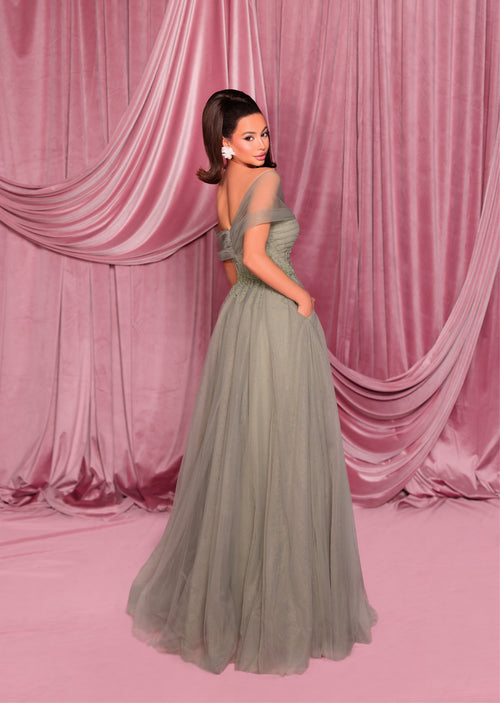Nicoletta - NC3017 (Available in Dusty Sage, Emerald and Navy)