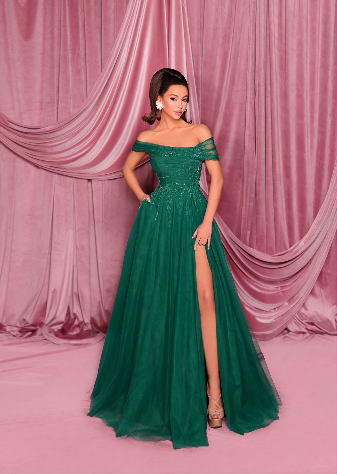 Nicoletta - NC3017 (Available in Dusty Sage, Emerald and Navy)