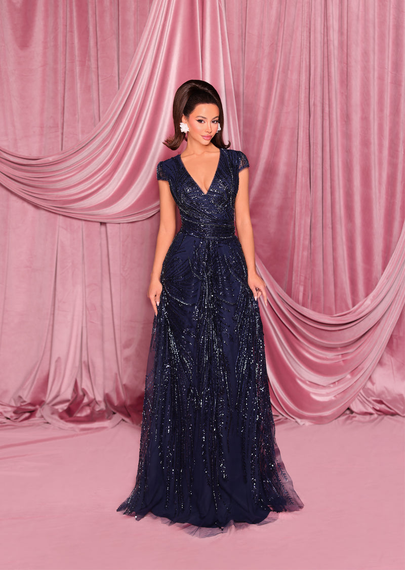 Nicoletta - NC3070 (Available in Champagne, Teal and Navy)