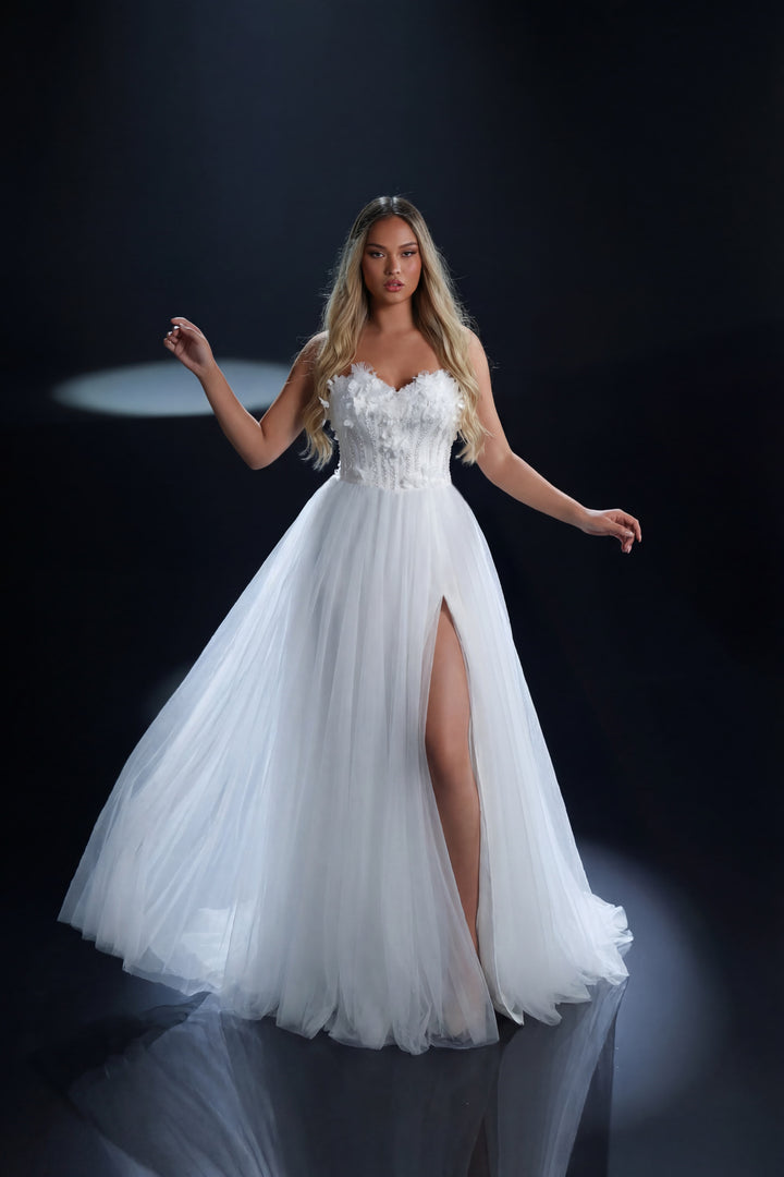 Nicoletta - NC4008 (Available in Powder Blue, Lilac and Ivory)