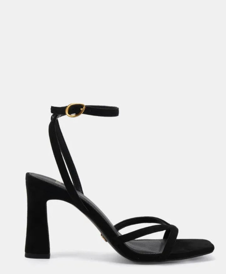Novo Naira Black Suede Heels