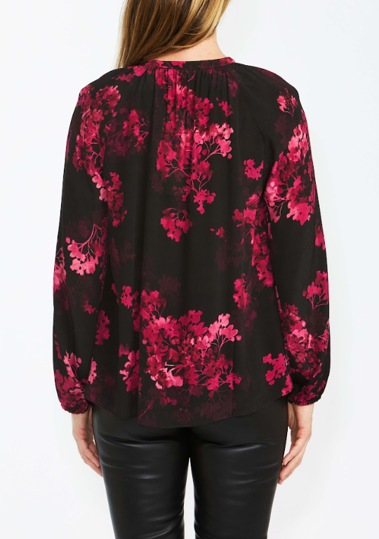 Ping Pong Winter Garden Print Blouse