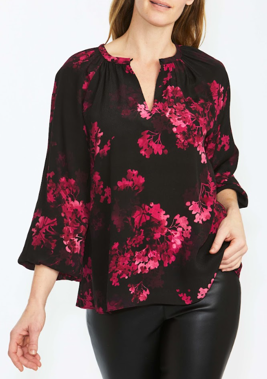 Ping Pong Winter Garden Print Blouse