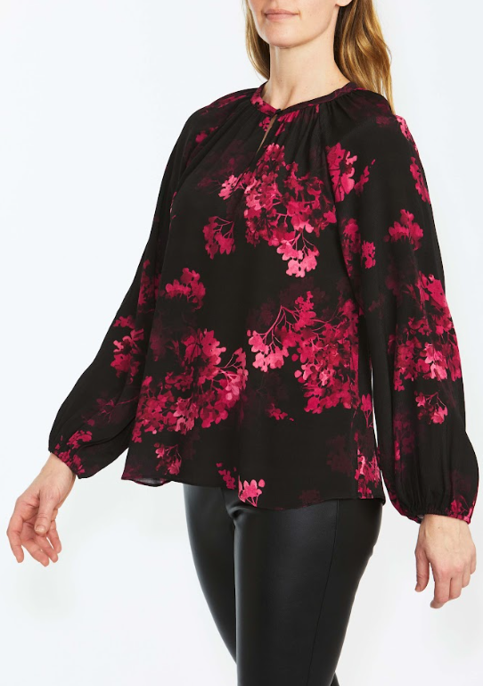 Ping Pong Winter Garden Print Blouse