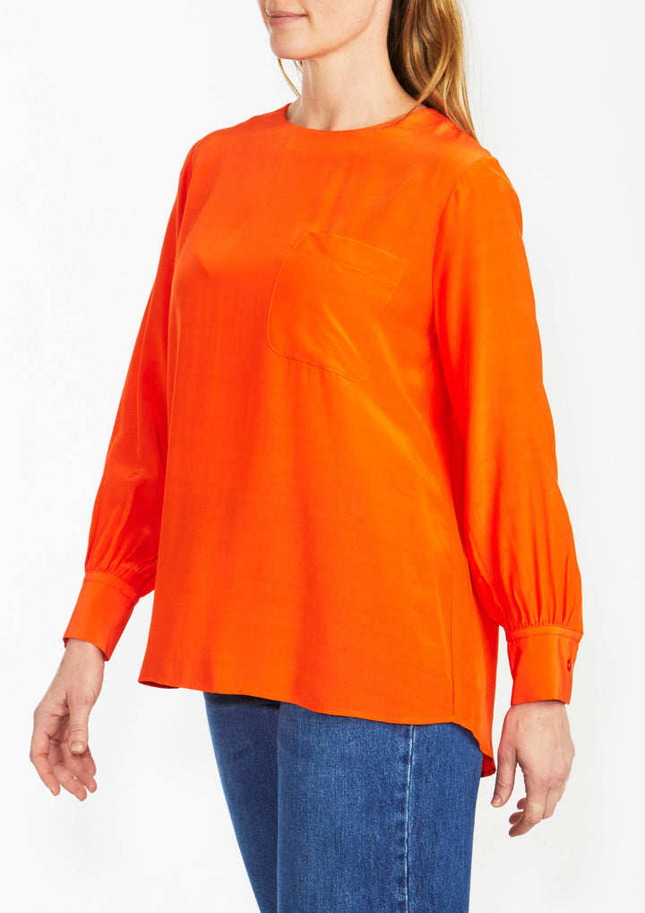 Ping Pong Popover Top in Orange