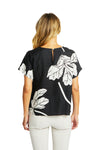 Ping Pong Atlas Knot Front Top in Black/Ivory