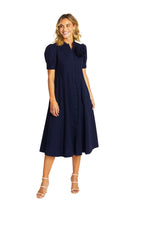 Ping Pong Audrey Rosette Dress in Navy