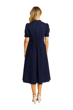 Ping Pong Audrey Rosette Dress in Navy