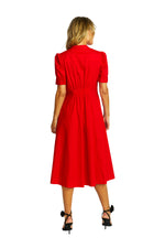 Ping Pong Audrey Rosette Dress in Poppy