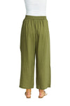 Ping Pong Amal Linen Palazzo Pant in Khaki