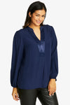 Ping Pong Nickie Long Sleeve Top in Navy